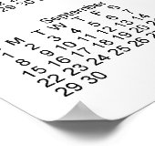 Poster Calendrier Annuel Mural 2013 de la Poule Barbu Roc (Coin)