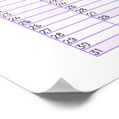 Poster Calendrier annuel mural 2026 (Coin)