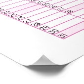 Poster Calendrier annuel mural 2026 à vue mensuelle (Coin)