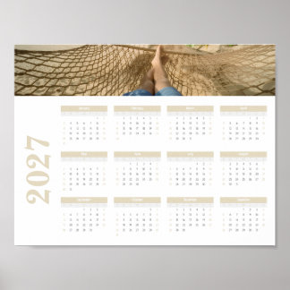 Poster Calendrier annuel photo beige 2027