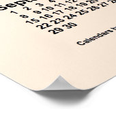 Poster Calendrier Antique Blanc 2030 de Janz Print (Coin)