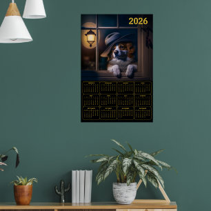 Poster Calendrier Australien Shepherd généré par l'IA 202