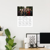 Poster Calendrier avec Photo - Vue annuelle complète (Bureau à domicile)