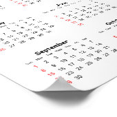 Poster Calendrier - Ballons à air chaud dans les nuages (Coin)