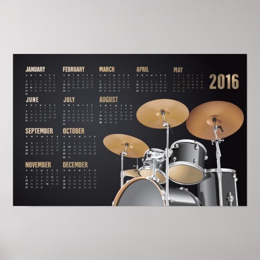 Poster Calendrier Batterie 2016 (Devant)