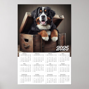 Poster Calendrier Bernese Mountain Dog 2025