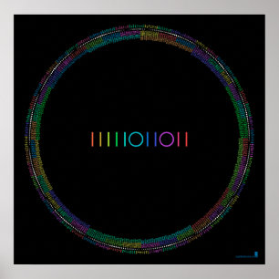 Poster Calendrier binaire 2011 (noir)