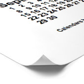 Poster Calendrier blanc 2024 par Janz Print (Coin)