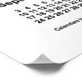 Poster Calendrier blanc 2028 de Janz Print (Coin)