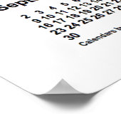 Poster Calendrier blanc 2029 par Janz Print (Coin)