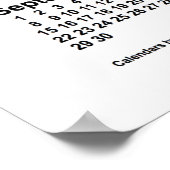 Poster Calendrier blanc 2030 par Janz Print (Coin)