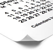 Poster Calendrier blanc 2033 de Janz Print (Coin)