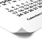 Poster Calendrier blanc 2034 de Janz Print (Coin)