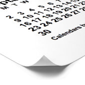 Poster Calendrier blanc 2035 de Janz Print (Coin)