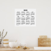 Poster Calendrier blanc 2035 de Janz Print (Cuisine)