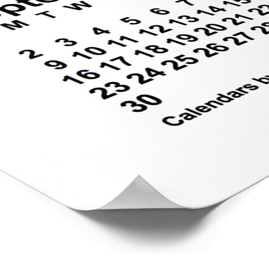 Poster Calendrier blanc 2035 par Janz Imprimer (Coin)