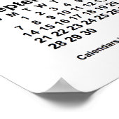 Poster Calendrier blanc 2036 par Janz Print (Coin)