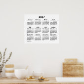 Poster Calendrier blanc 2037 par Janz Print (Cuisine)