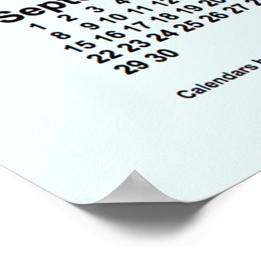 Poster Calendrier bleu Alice 2024 par Janz Print (Coin)