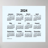 Poster Calendrier bleu Alice 2024 par Janz Print (Devant)