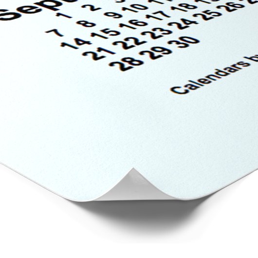 Poster Calendrier bleu Alice 2025 par Janz Imprimer (Coin)