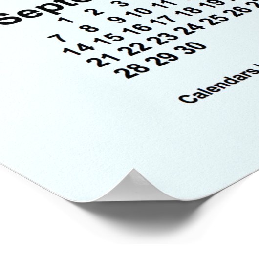 Poster Calendrier bleu Alice 2031 par Janz Imprimer (Coin)