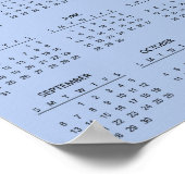 Poster Calendrier botanique floral élégant simple 2026 |  (Coin)