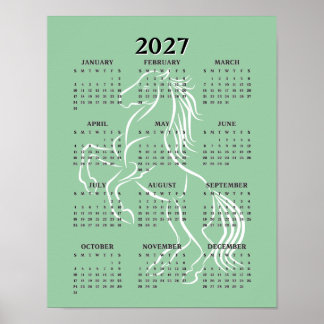 Poster Calendrier Cheval 2027