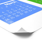 Poster Calendrier coloré 2024 (Coin)