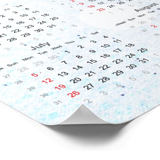 Poster Calendrier Confettis 2020 (Coin)