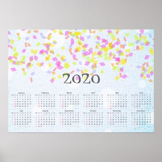 Poster Calendrier Confettis 2020 (Devant)