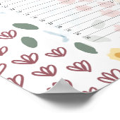 Poster Calendrier d'anniversaire À feuillage persistant p (Coin)