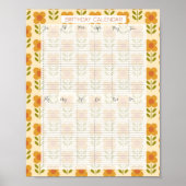 Poster Calendrier d'anniversaire À feuillage persistant p (Devant)