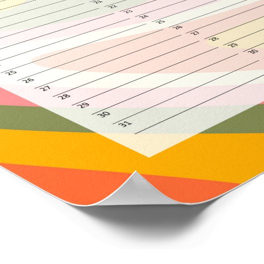 Poster Calendrier d'anniversaire À feuillage persistant p (Coin)