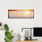 Poster Calendrier d'anniversaire de lever de soleil de la (Bureau à domicile)