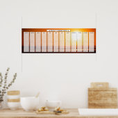 Poster Calendrier d'anniversaire du lever du soleil à Oce (Cuisine)