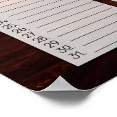 Poster Calendrier d'anniversaire en taille de classe avec (Coin)