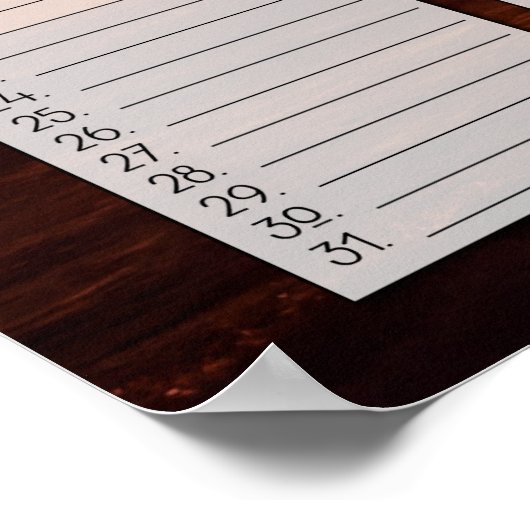 Poster Calendrier d'anniversaire en taille de classe avec (Coin)