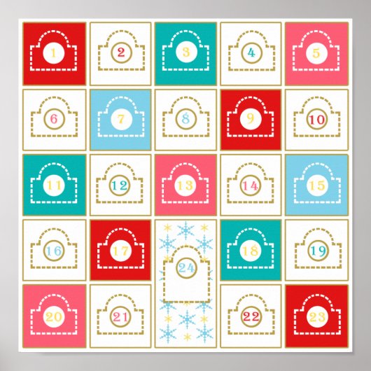 Poster Calendrier d'avènement vintage (Devant)