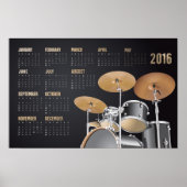 Poster Calendrier de batterie 2016 (Devant)