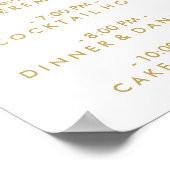 Poster Calendrier de bienvenue du Mariage par lettre à la (Coin)