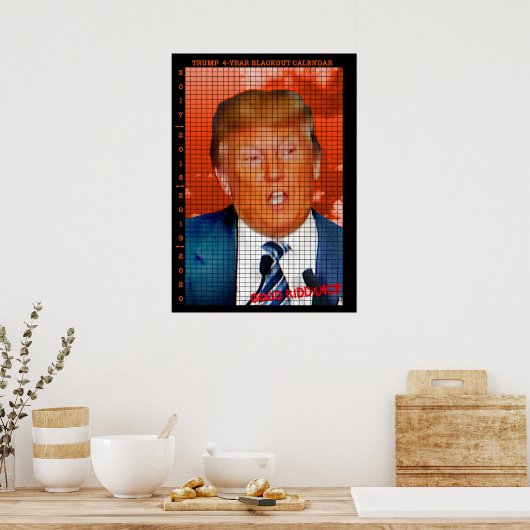 POSTER CALENDRIER DE BLACKOUT DE TRUMP CALENDRIER DE COMP (Cuisine)