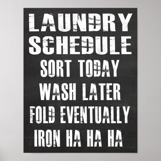 Poster Calendrier de blanchisserie (Devant)