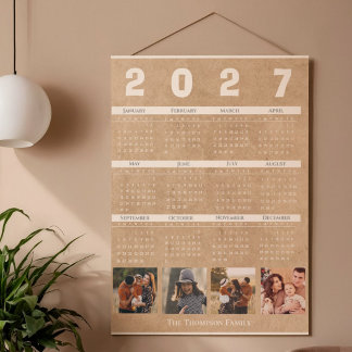 Poster Calendrier de collage de photos de famille personn