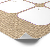 Poster Calendrier de date d'accouchement pour Baby Shower (Coin)