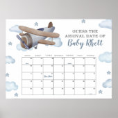 Poster Calendrier de date d'échéance de bébé sous forme d (Devant)