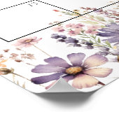 Poster Calendrier de date d'échéance du Baby shower fleur (Coin)