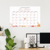 Poster Calendrier de date prévue de bébé pour la fête aut (Bureau à domicile)