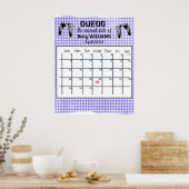 Poster Calendrier de devinette de date d'accouchement Aff (Cuisine)