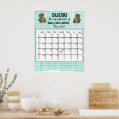 Poster Calendrier de devinette de date d'accouchement ave (Cuisine)